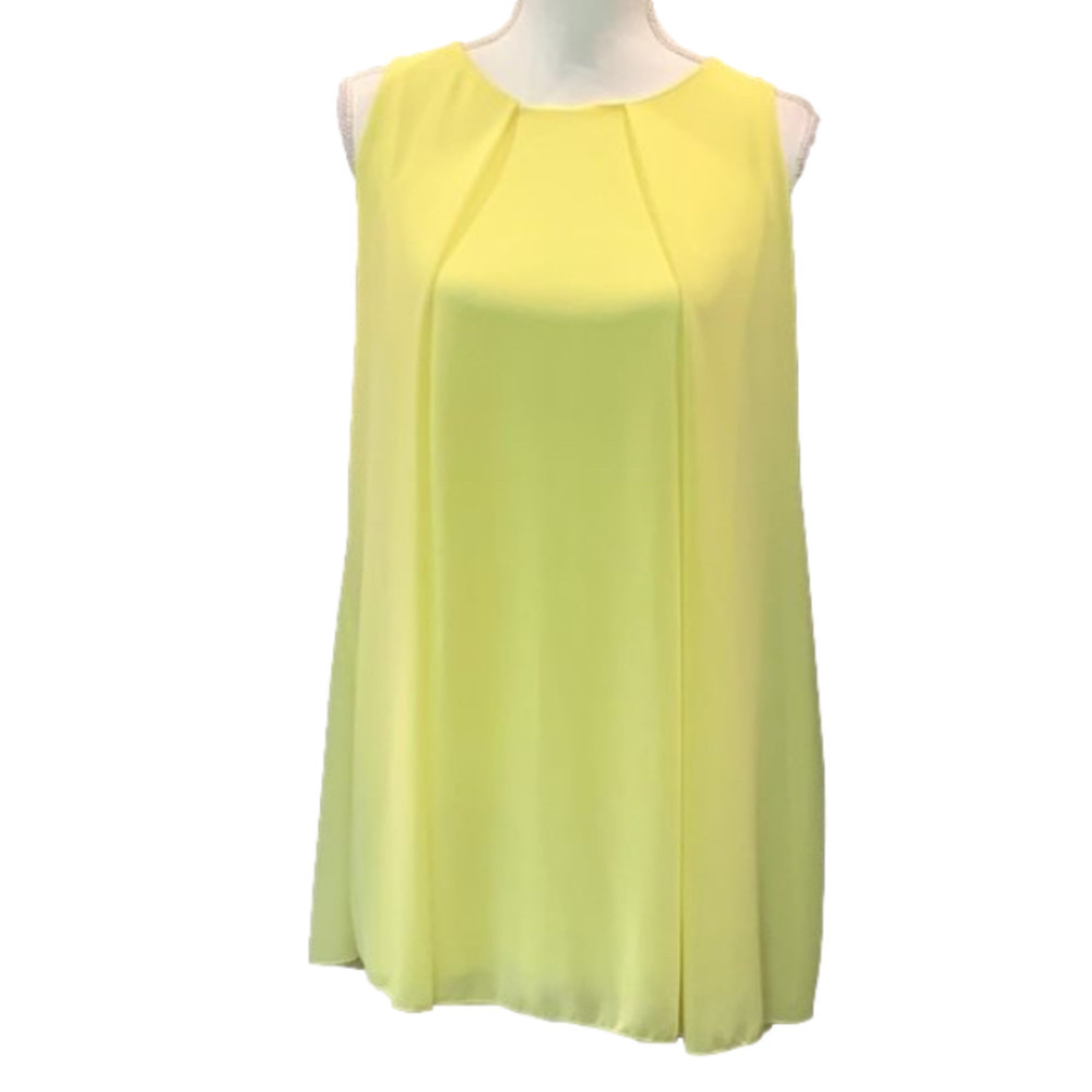 CATHERINE LILLYWHITE'S Yellow Sleeveless Flowing Mini Dress